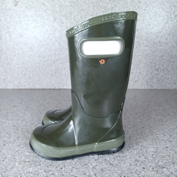 BOGS Rainboot Dark Hunter Green Kids Waterproof Shoes - Picture 5 of 8